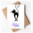 thumbnail image 1 of Shape cat sihouette animal Welcome Back Greeting Cards Envelopes Blank, 1 of 3