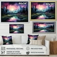 thumbnail image 4 of Designart "Watercolor Scenery Of Aurora Borealis II" Aurora Borealis Floater Framed Wall Art Prints, 4 of 5