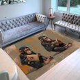 thumbnail image 1 of Monkey Rug & Home Decor-Cool Gorilla Black Area Rugs-Animal Monkey Rug Carpet Durable & Non-Slip Modern Rugs for Living Room Bedroom Man Cave Decorative-X89NQ, 1 of 7