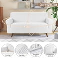 thumbnail image 5 of Timeles 1 Piece Stretch Loveseat Sofa Covers Non Slip Couch Covers Soft Jacquard Sofa Slipcover Washable Furniture Protector with 2 Throw Pillow Covers (2 Seater, Ivory), 5 of 7