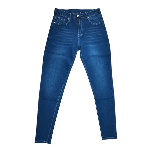 Gibobby Pantalones para mujer Jeans elásticos adelgazantes Slim Women Jeans Diseño simple y exquisito(Azul,CH)