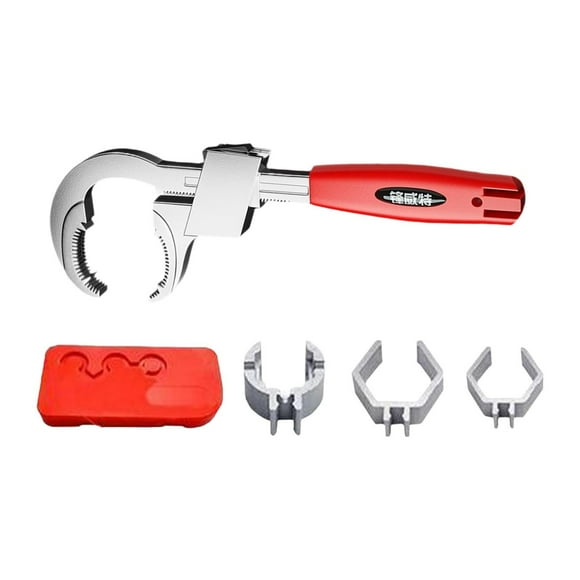 DYNWAVECA Adjustable Bathroom Wrench Long 27cm with Storage Box for Garage Workshop Comfortable Grip Sink Spanner 3.15 inch Max Opening