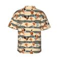 thumbnail image 3 of Balery Funny Chicken Print Men's Hawaiian Shirts Short Sleeve Beach Shirt Relaxed Fit Vacation Button Down Shirts-XX-Large, 3 of 9