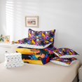 thumbnail image 6 of Manfei Pet Dog Lovers 7-Piece Twin Bedding Sets,Rustic Flower Floral Bedding Comforter Set,Yellow Purple Pink Sheet Sets For Kids,Super Cozy Room Decor Reversible, 6 of 8