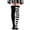 C-White558, variant on DHFJKG Halloween Socks For Women Thigh High Socks Asymmetrical Color Block Over The Knee Long Stockings