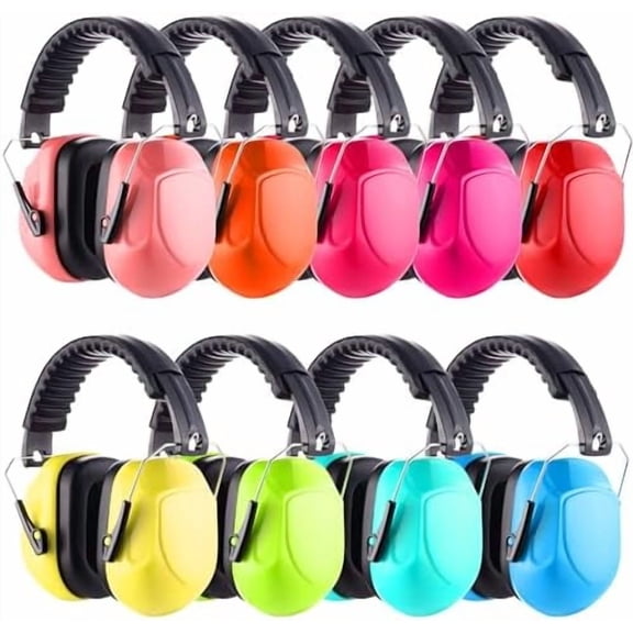 9 PCS Kids Ear Protection Earmuffs - NRR 32dB Adjustable Headphones Hearing Protector Ear Safety Noise Reduction Muff Bulk for Shooting Mowing Woodwork$$Tools & Hardware Other