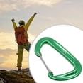 thumbnail image 2 of D Shape Snap Clip Hook 12Kn, Aluminium Carabiner For Climbing And Backpacking, Strong And Secure, Lightweight Design 1 - Does Not Contain Composite Wood Green, 2 of 10