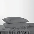 thumbnail image 4 of 4 Piece Full-XL Size Sheet Set - 100% Cotton 400 Thread Count Sheet Set- Dark Grey Solid- Luxurious Bedding, 4 of 5