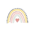 thumbnail image 2 of Straatsma, Leah 12x14 Gold Ornate Wood Framed with Double Matting Museum Art Print Titled - Happy Heart Rainbow Pink, 2 of 4