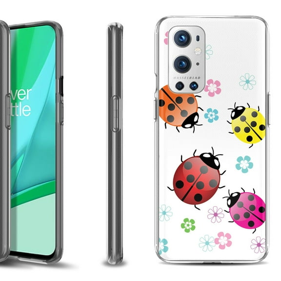 Slim-Fit Flexible TPU Gel Phone Case Compatible with OnePlus 9 PRO 5G, by OneToughShield ® - Ladybug