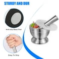 thumbnail image 6 of Stainless Steel Mortar and Pestle Set | Pilon for Grinding Spices & Herbs | 6-Inch Kitchen Tool with Non-Slip Base & Ergonomic Handle | Quiet Grinding for Home Chefs & Cooking, 6 of 7