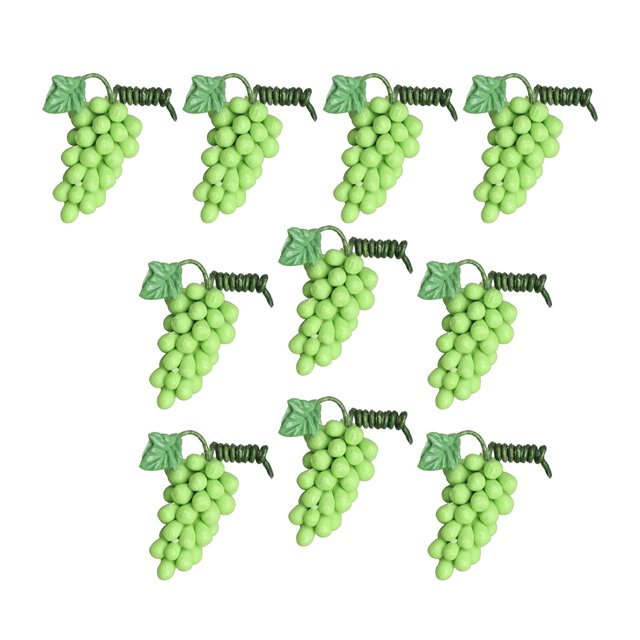 Miniature Maison de Poupée de Raisin Maison de Simulation Miniature Jouets de Développement Faire Semblant de Jouer Résine de Jouet Mini Ficelle de Raisin pour Jardin Artisanat Vert
