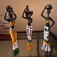 thumbnail image 5 of Lote de 3 esculturas africanas Sincero Figura de Mujer decoración de la casa, 5 of 5