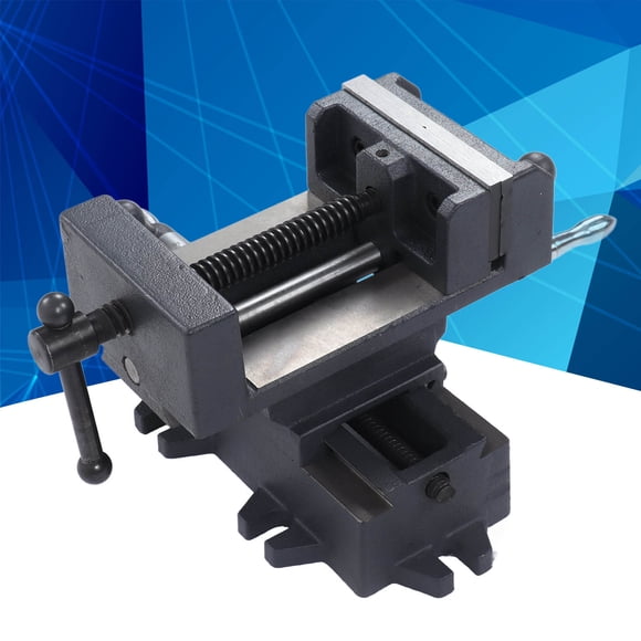 Drill Press Vise, Cross Bench Vise Powder Coated Cast Steel No Deformation Universal Design for Drilling and Milling Machine