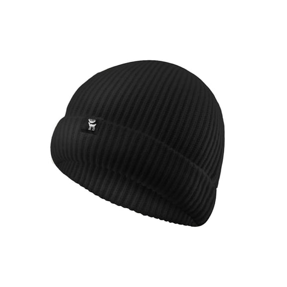 Slouchy Knit Beanie for Men Women - Warm Windproof 100% Acrylic Foldable Brim Lightweight Winter Hat