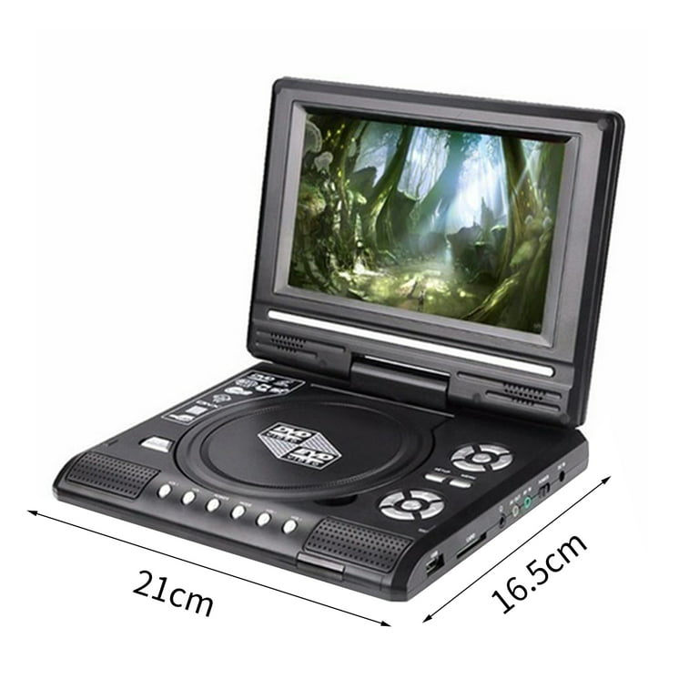 Lecteur DVD portable rechargeable avec écran ACL de 7″ - DVD/CD/SD/USB