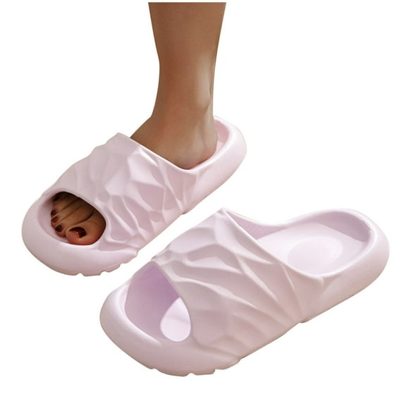 abtuhar Slippers for Women,Womens Slippers,Cloud Slippers for Women and Men,House Slippers Shower Shoes Indoor Slides Bathroom Sandals,Lightweight,Thick Sole,Non-Slip Purple