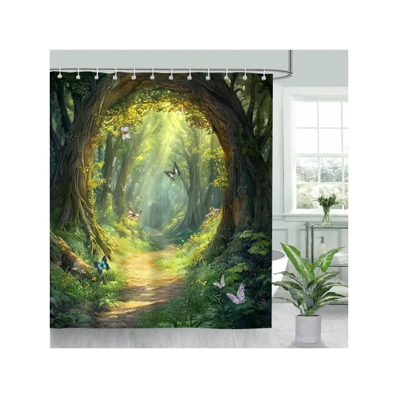 Rustic Floral Flower Sweet Love Home Fabric Shower Curtain, Farmhouse Country Vintage Wood Plank Cotton Shower Curtains For Bathroom Decor, Waterproof Polyester Durable With 12 Hooks 60"(W) X 72"(H)