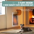 thumbnail image 4 of Puerta para perros PETCOMING de aleación de aluminio con 3 solapas para perros grandes, 4 of 7
