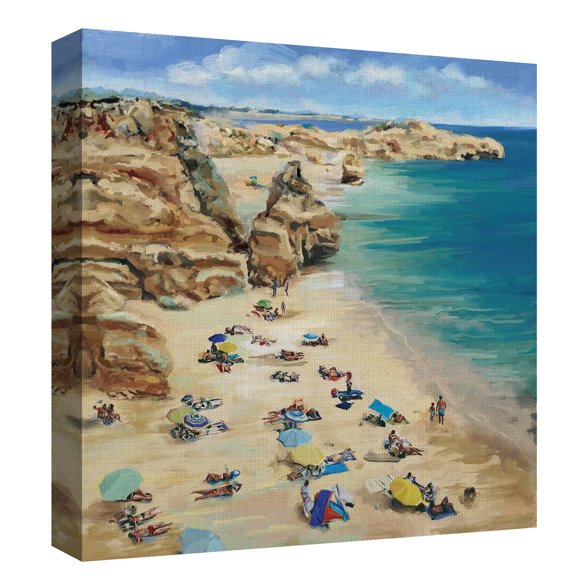 Masterpiece Art Gallery Best Kept Secret Beach View By Studio Arts Canvas Art Print 24" x 24"