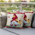 thumbnail image 4 of Ladybug Gnome Pillow Covers 2 Pack Country Summer Rustic White Yellow Daisy Floral Linen Texture Pillowcase Waterproof Outdoor Throw Pillow Cover for Patio Garden Square Cushion 18”x18”, 4 of 9