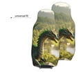 thumbnail image 6 of Gaeub Deep Forest Stone Green Dragon 2Pack Full Set Car Seat Covers with Soft Padding Universal Auto Front Seats Protector and Cushion Mat, 6 of 7