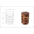 thumbnail image 5 of East at Main Maeve Handcrafted Teak Open Slat Solid Wood Round Rustic Drum Accent Table, Natural Brown, 5 of 7