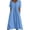 A61 Blue, variant on Mifsaly Linen Dresses for Women V Neck Short Sleeve A Line Midi Flowy Dress Elegant Summer Casual Vacation Sundresses XXL
