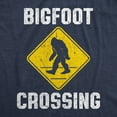 thumbnail image 2 of Womens Bigfoot Crossing T Shirt Funny Sasquatch Road Warning Sign Tee for Ladies Womens Graphic Tees, 2 of 9