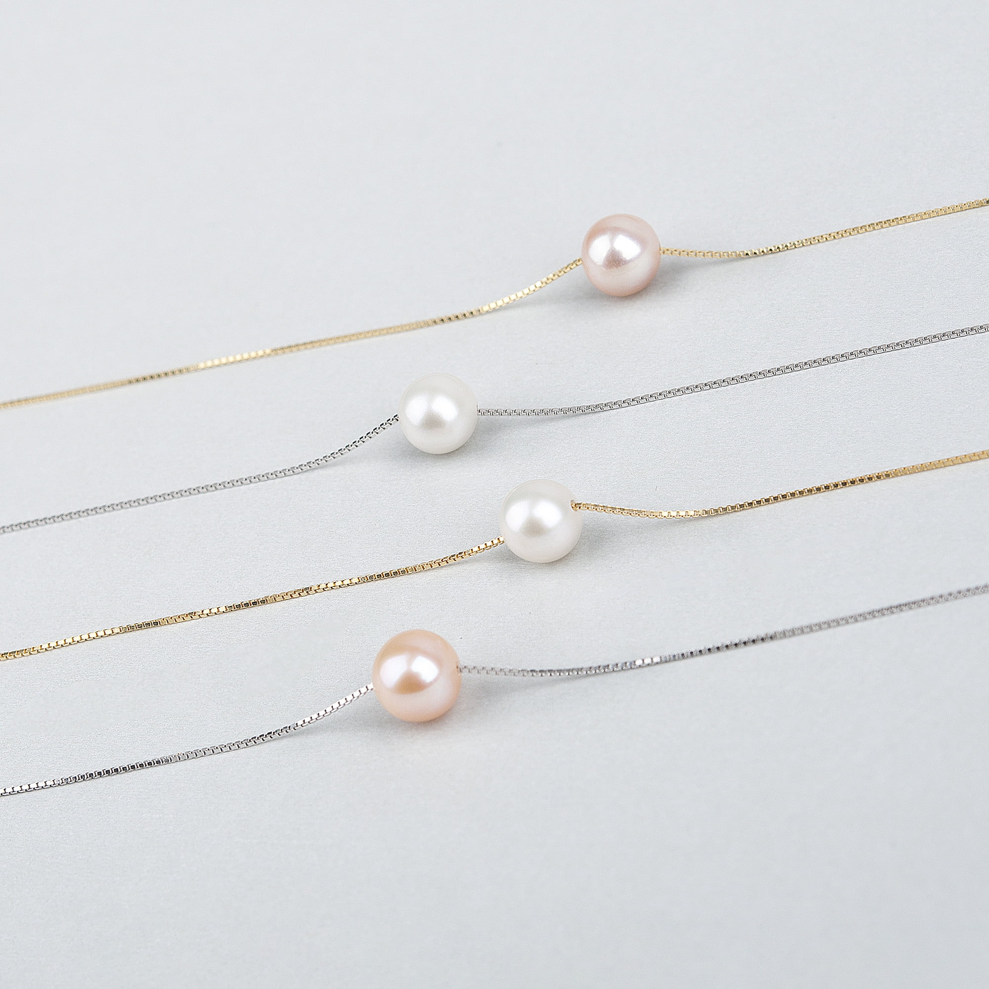 Anavia to Daughter Pregnancy Gift from Mom, Pregnancy Mom Pearl Necklace for Daughter, To My Daughter on your Pregnancy -[Pink Pearl + Silver Chain]