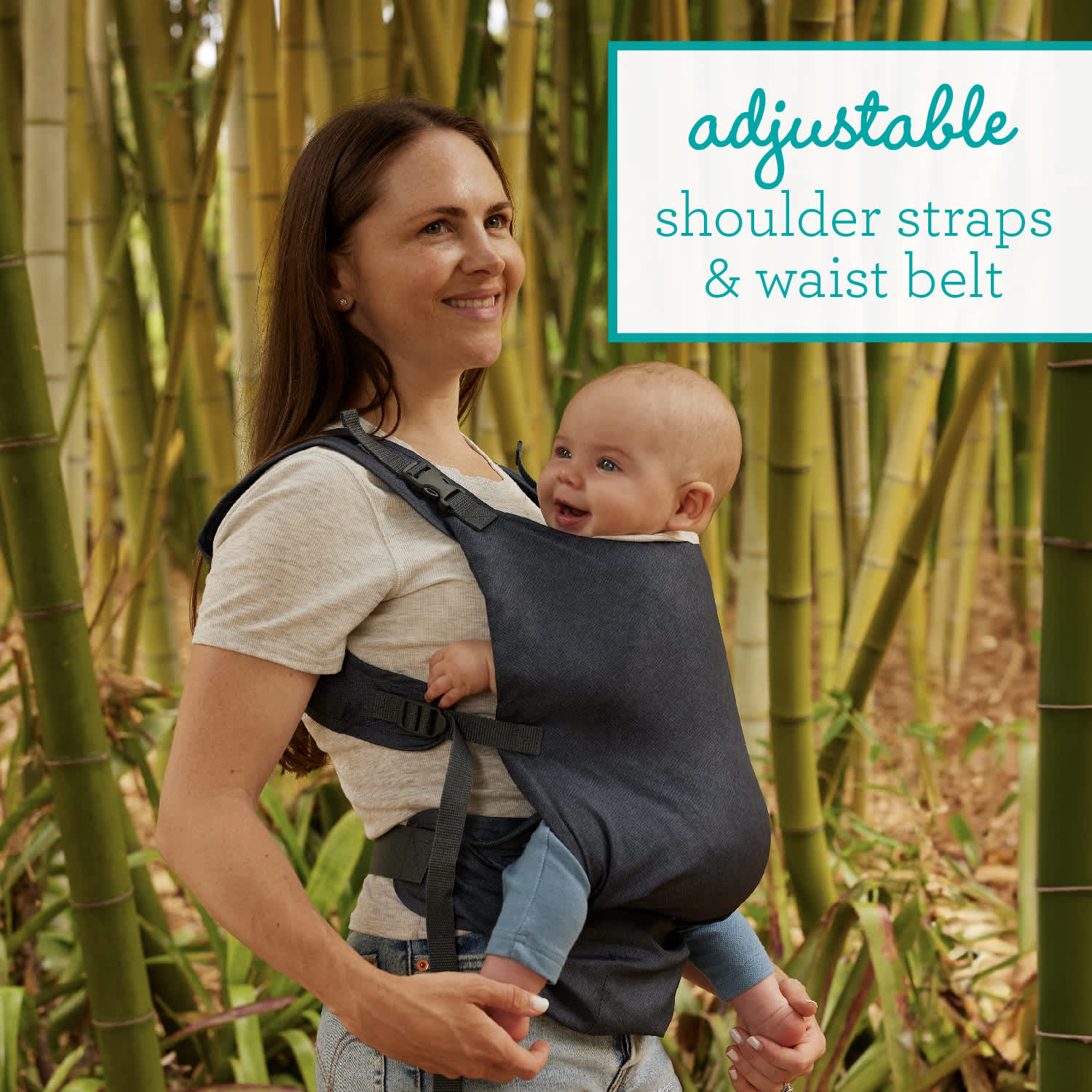 Infantino Fold & Go 2-in-1 Lightweight Baby Carrier, Gray photo 7