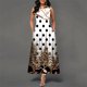 thumbnail image 3 of Vestido largo bohemio con estampado Floral para mujer, vestidos elegantes ahuecados, sexys, de cintura alta, sin mangas, para fiesta, 3 of 4
