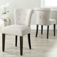 thumbnail image 3 of SAFAVIEH Sinclair Contemporary Glam Tufted Ring Chair with Silver Nail Heads (19.5 in. W x 24.2 in. D x 33.4 in. H), 3 of 9