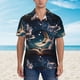 thumbnail image 2 of Balery Artistic Starry Sky Moon Book Camisas hawaianas de manga corta para hombre, camisas playeras de corte holgado, camisas de vacaciones con botones,3X-Large, 2 of 7