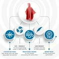 thumbnail image 5 of HAGON PRO Disposable Rain Ponchos for Adults-Red Poncho with Hood-5 Pack, 5 of 8