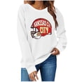 thumbnail image 2 of Wowcloth Women's Printed Long Sleeve Round Neck Sweatshirt - Hoodless Casual Pullover for Everyday Wear & Comfort Fit, 2 of 4