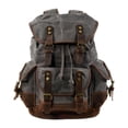 thumbnail image 3 of Mochila de lona informal para exteriores, ligera, para hombre y mujer, para senderismo y práctica. Gris, 3 of 9