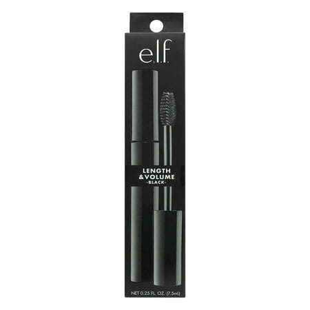 - (2 Pack) e.l.f. Lengthening & Volumizing Black Mascara, 0.2 fl oz