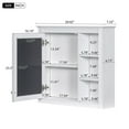 thumbnail image 3 of Pusnapku 29" Medicine Cabinet with Mirror, Modern Bathroom Wall Mounted Cabinet with Adjustable Shelves,Open Storage, Wood over The Toilet Organizer, 3 of 9