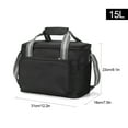 thumbnail image 3 of Sac Isotherme Portable 15L pour Voyage Randonnée Plage Pique-Nique BBQ Fête Noir, 3 of 7