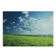 thumbnail image 1 of Nature Cutting Board, Refreshing Meadow Valley Under Cloud Sun Sky Spring Grass Country Image, Decorative Tempered Glass Cutting and Serving Board, Small Size, Lime Green Pale Blue, by Ambesonne, 1 of 1
