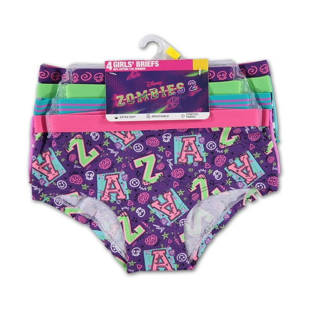 Girls Underwear Multipack, Zombies 4pk, 6 
