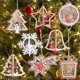 thumbnail image 2 of 8 piezas de cartel de Feliz Navidad, adorno colgante de árbol de Navidad para coronas, decoración del hogar oso de fresa Electrónica, 2 of 5