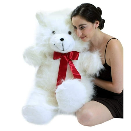 Jumbo 3 Foot Teddy Bear 36 Inch Soft White Teddybear Made in USA