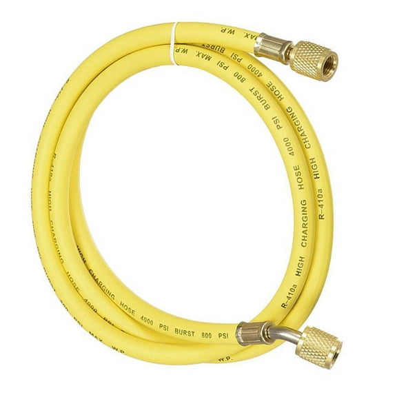 Charging Hose Tube 1.5M Length 1/4 Sae Thread 800Psi For Ac Refrigeration Yellow