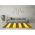 thumbnail image 3 of Ahgly Company Machine Washable Indoor Rectangle Abstract Yellow Modern Area Rugs, 2' x 3', 3 of 4