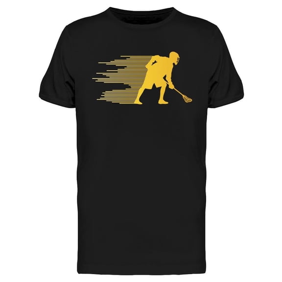 Lacrosse Player Graphic T-Shirt Men -Image by Shutterstock, Male x-Large