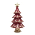 thumbnail image 2 of TISHITA Christmas Tree Statue Resin Small Christmas Tree Decorations for Shelf Landscape Red, 2 of 8