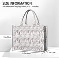 thumbnail image 3 of Large Capacity Tote Bag,White Christmas Tree Pattern Handbag Fashion Luxury Tote Bag,15.7"x13"x 5.1" Inches,Laptop Compatible, 3 of 6