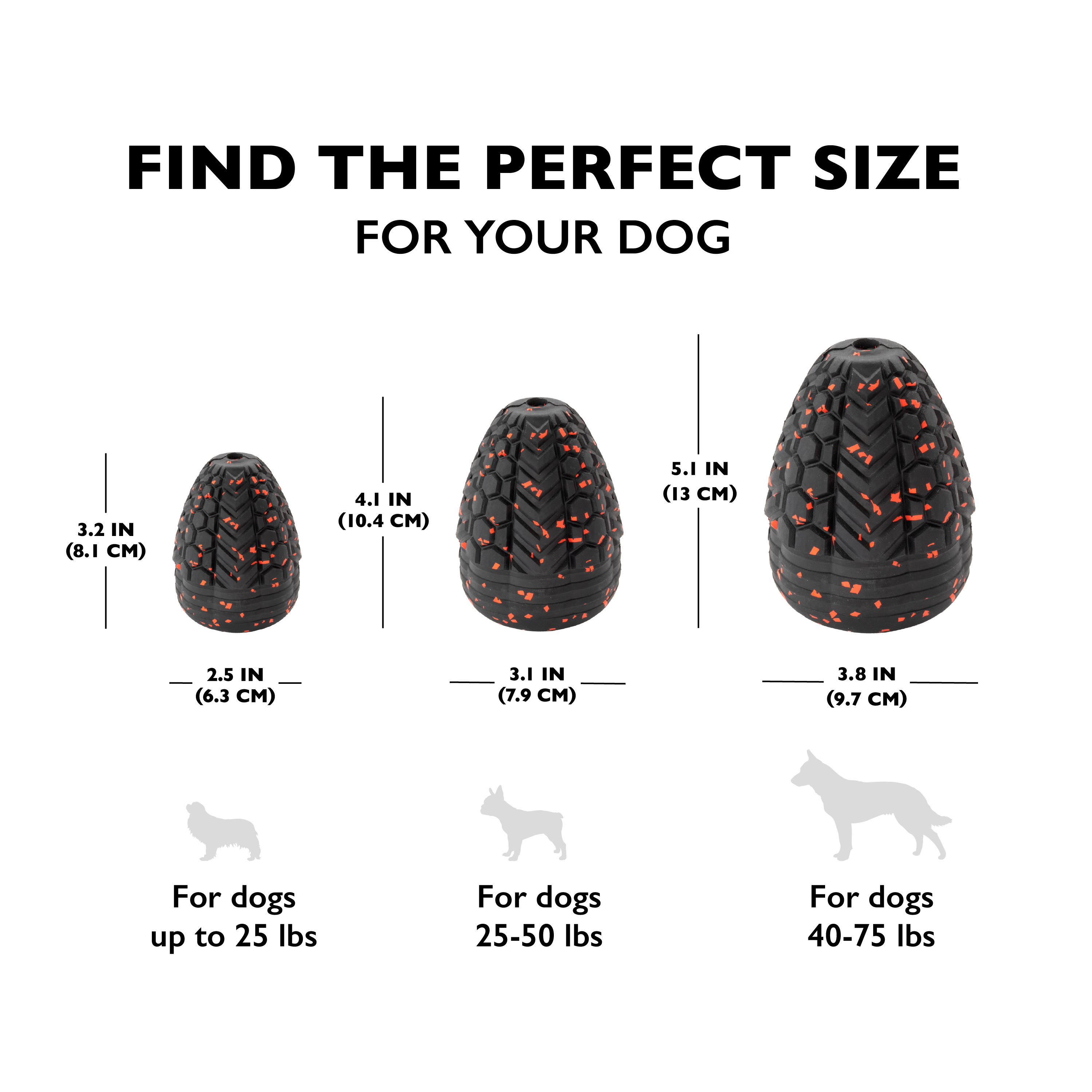 Mammoth Supreme Treater Durable Rubber Dog Toy, Large